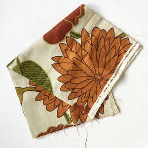Richloom Floral Autumn Fall Leaves Platinum Collection Fabric Remnant 2009
